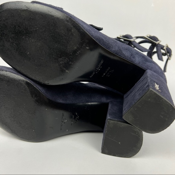 Saint Laurent Babies YSL Suede Gladiator Heeled Sandals - Picture 7 of 10